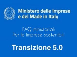 faq transizione 5.0