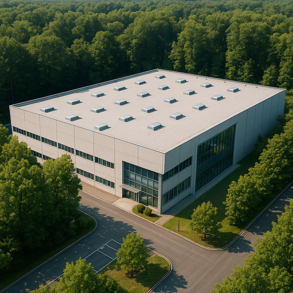 Impianto industriale con dispositivo Power Quality EP-X installato nel quadro elettrico, per migliorare la stabilità di rete e ridurre i costi energetici.