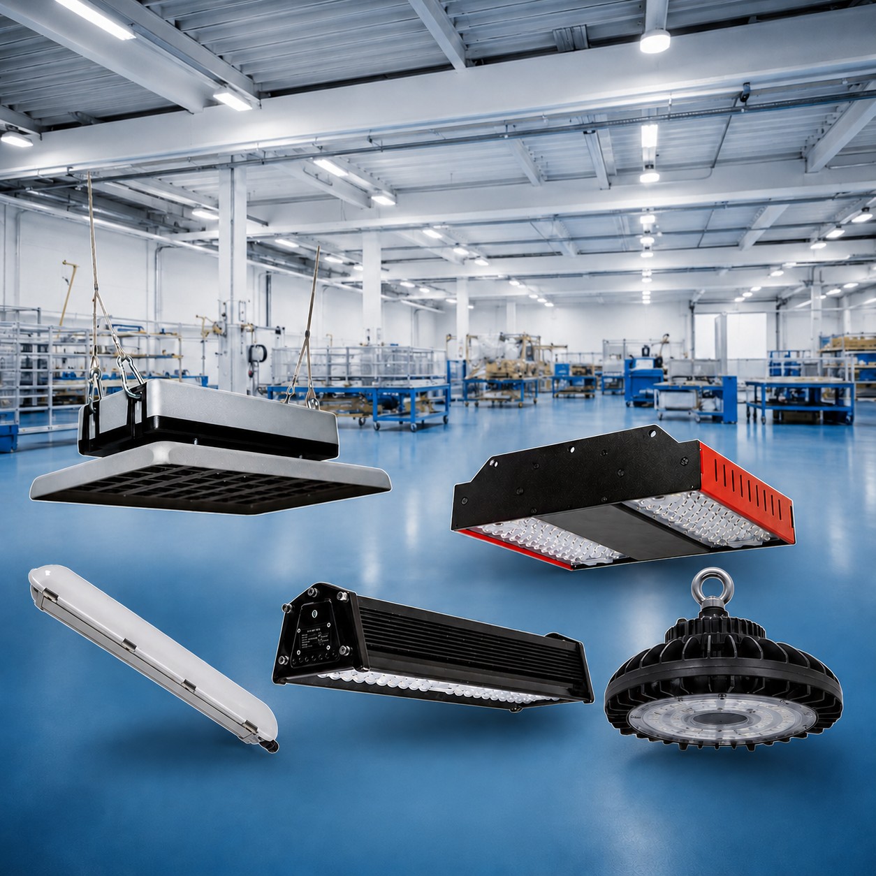 Industrial LED lighting solutions for the Plyform Composites production facility